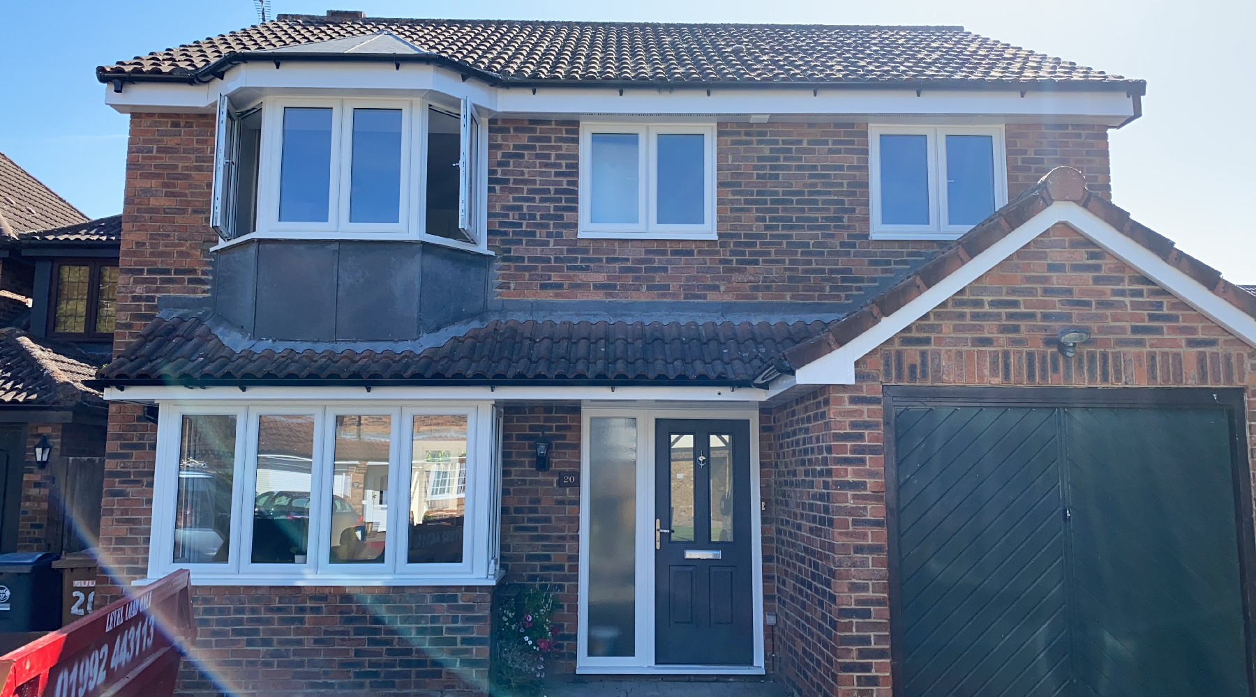 Modern UK home with energy efficient windows and doors installed