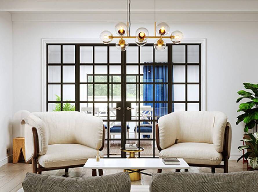 Aluminium windows in Hitchin home showcasing modern design and slim frames