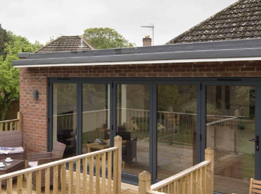 Modern Homes building with energy-efficient windows and doors in Stevenage featuring high-performance glazing.