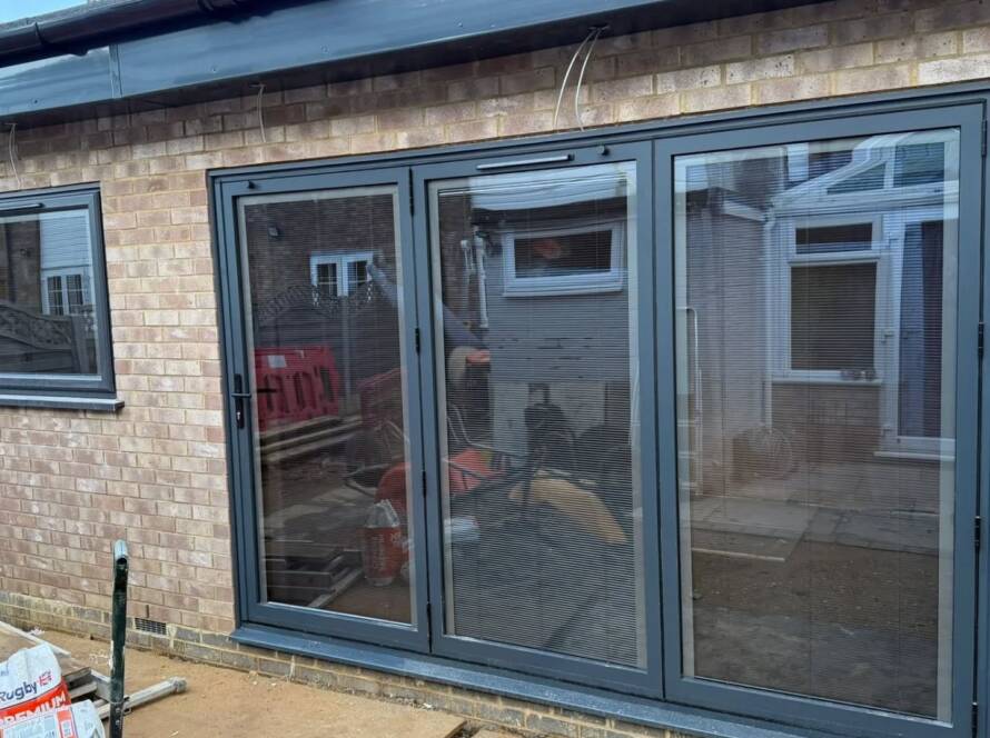 Modern Homes building with energy-efficient windows and doors in Stevenage featuring high-performance glazing.