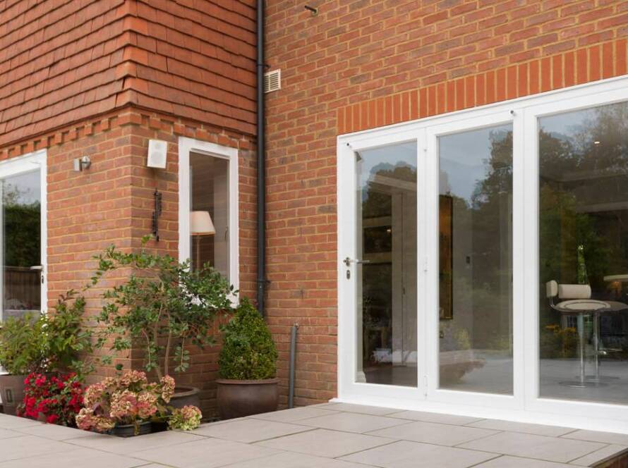 uPVC bifold doors in Cuffley property kitchen extension interior