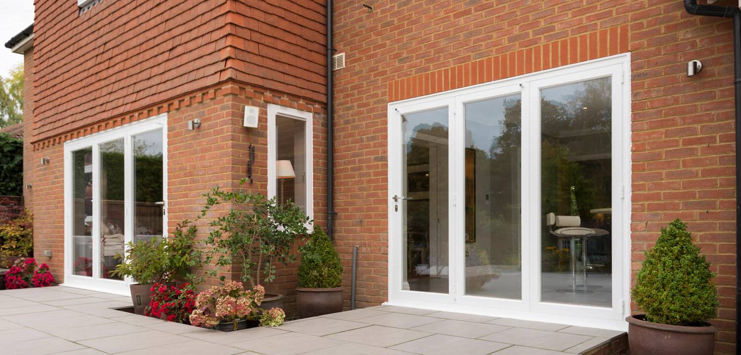 uPVC bifold doors in Cuffley property kitchen extension interior