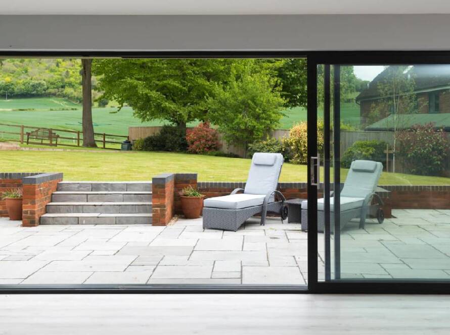 Double glazing installation on semi-detached house with uPVC frames