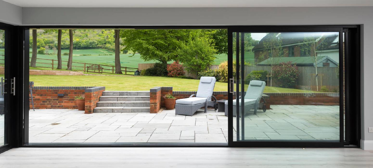 Double glazing installation on semi-detached house with uPVC frames