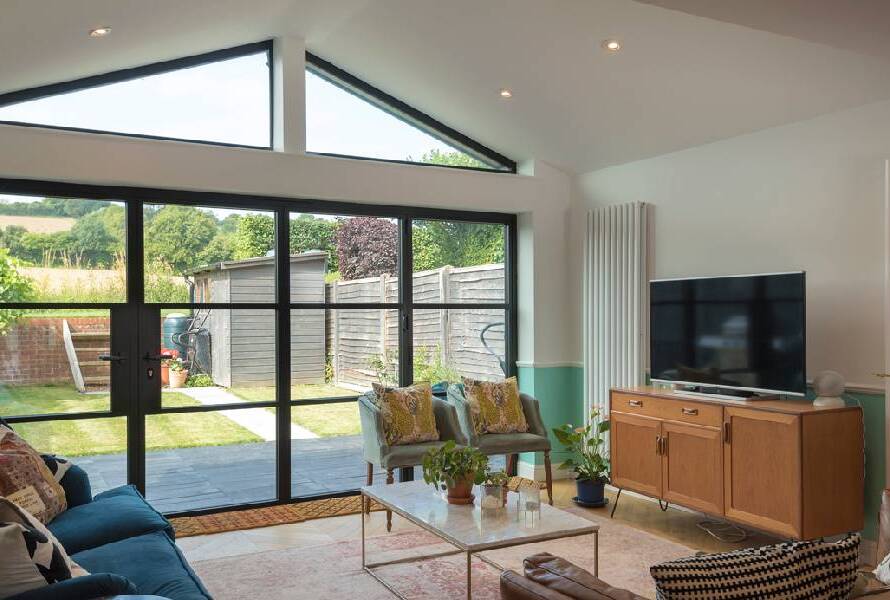 Modern uPVC windows and doors with keyless entry and smart glass panels.